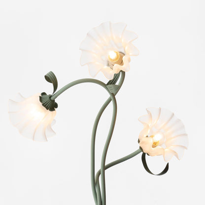 Floral Floor Lamp with Elegant Lampshades