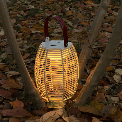 Solar Garden Lamp in Rattan with Waterproof Handle