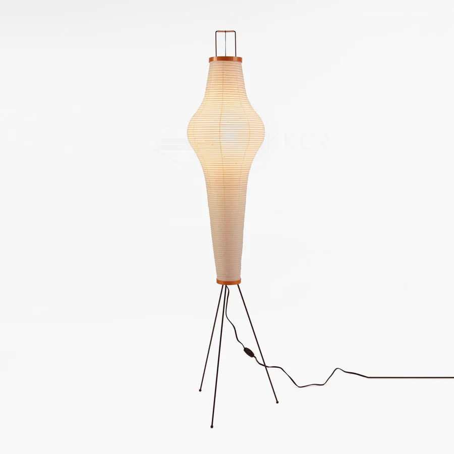 Minimalist Floor Lamp with Soft Paper Lampshade