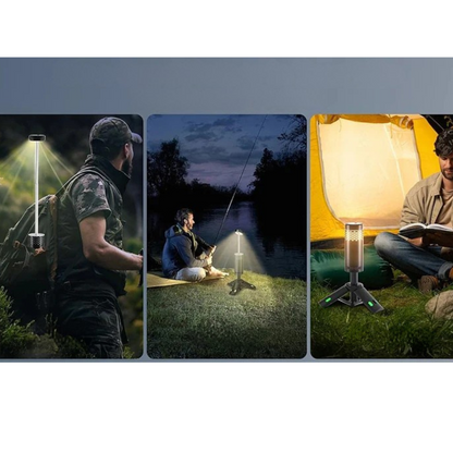 Rechargeable LED Camping Lantern with Tripod and Power Bank | Adjustable and Water-Resistant Light for Outdoor Adventures
