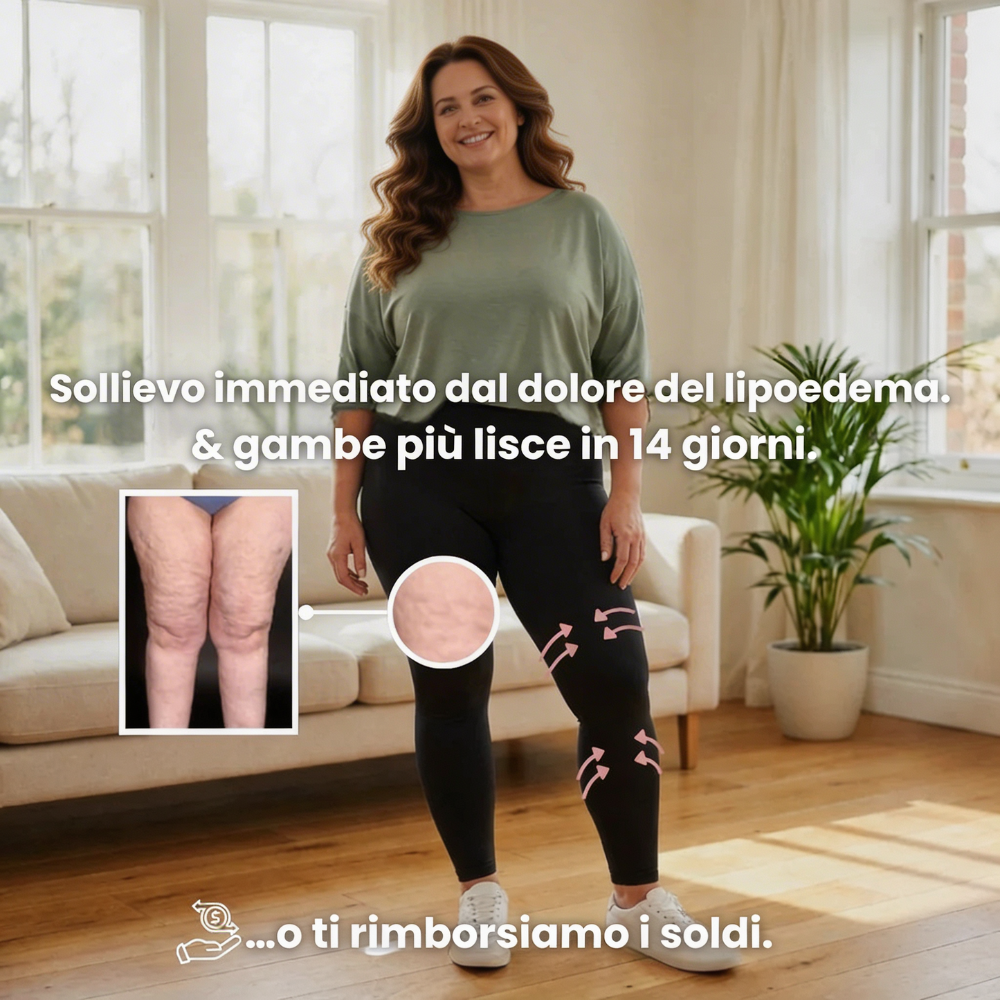 Leggings Donna | Leggings 3D a Vita Alta con Supporto per Lipedema | Comfort e Vestibilità Ottimale per Uso Quotidiano 1