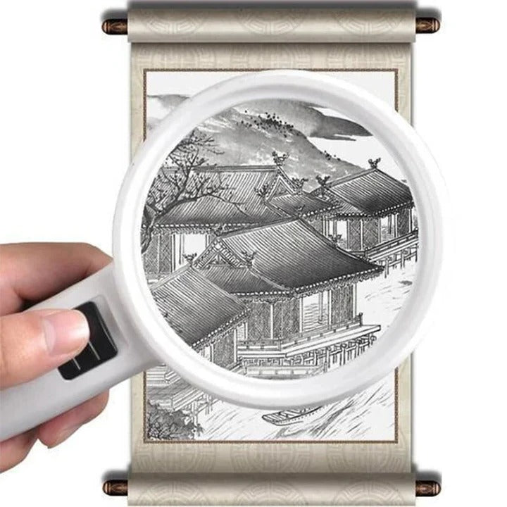 Lente di Ingrandimento 30X con Illuminazione LED per Ispezioni Dettagliate e Lettura Facile