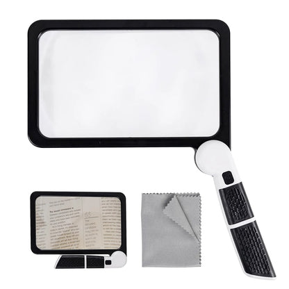 5x Magnifying Glass with Light, Ergonomic Design, and 48 LEDs for Reading and Hobbies