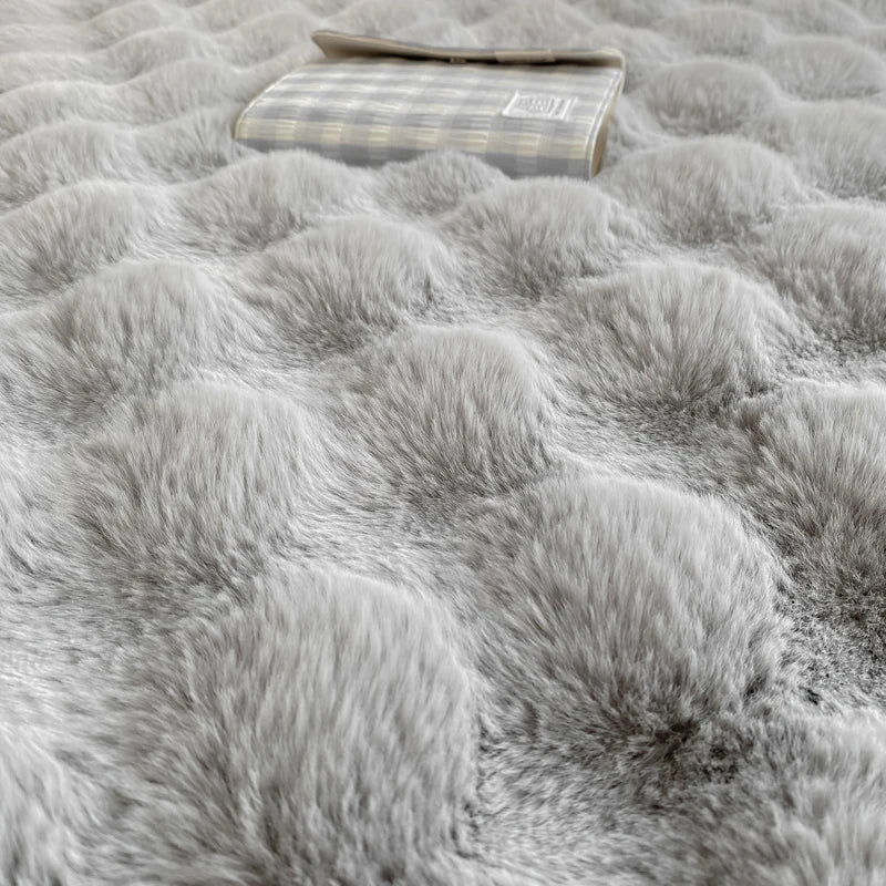 Lenzuolo Letto Singolo in Pile di Coniglio con Angoli Morbidi | Tessuto Traspirante per Comfort Invernale 3