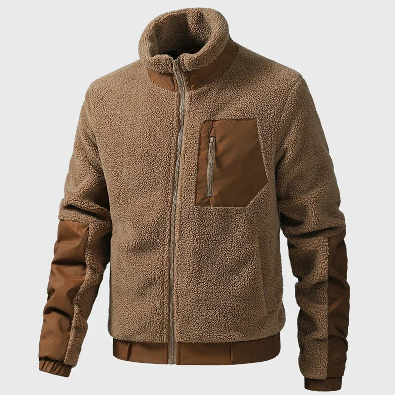Ettore | Breathable Men's Fleece Jacket with High Collar - Relaxed Warmth