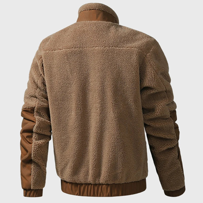Ettore | Breathable Men's Fleece Jacket with High Collar - Relaxed Warmth