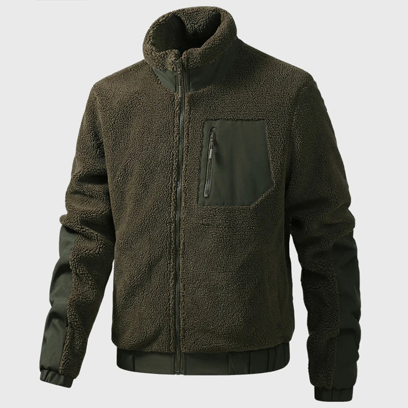 Ettore | Breathable Men's Fleece Jacket with High Collar - Relaxed Warmth