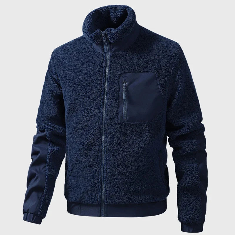 Ettore | Breathable Men's Fleece Jacket with High Collar - Relaxed Warmth