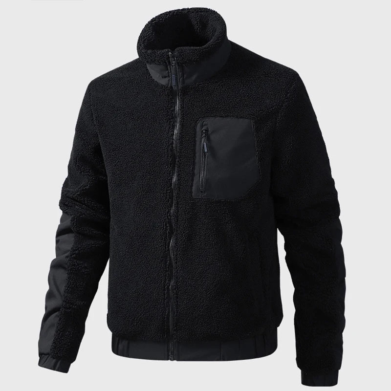 Ettore | Breathable Men's Fleece Jacket with High Collar - Relaxed Warmth