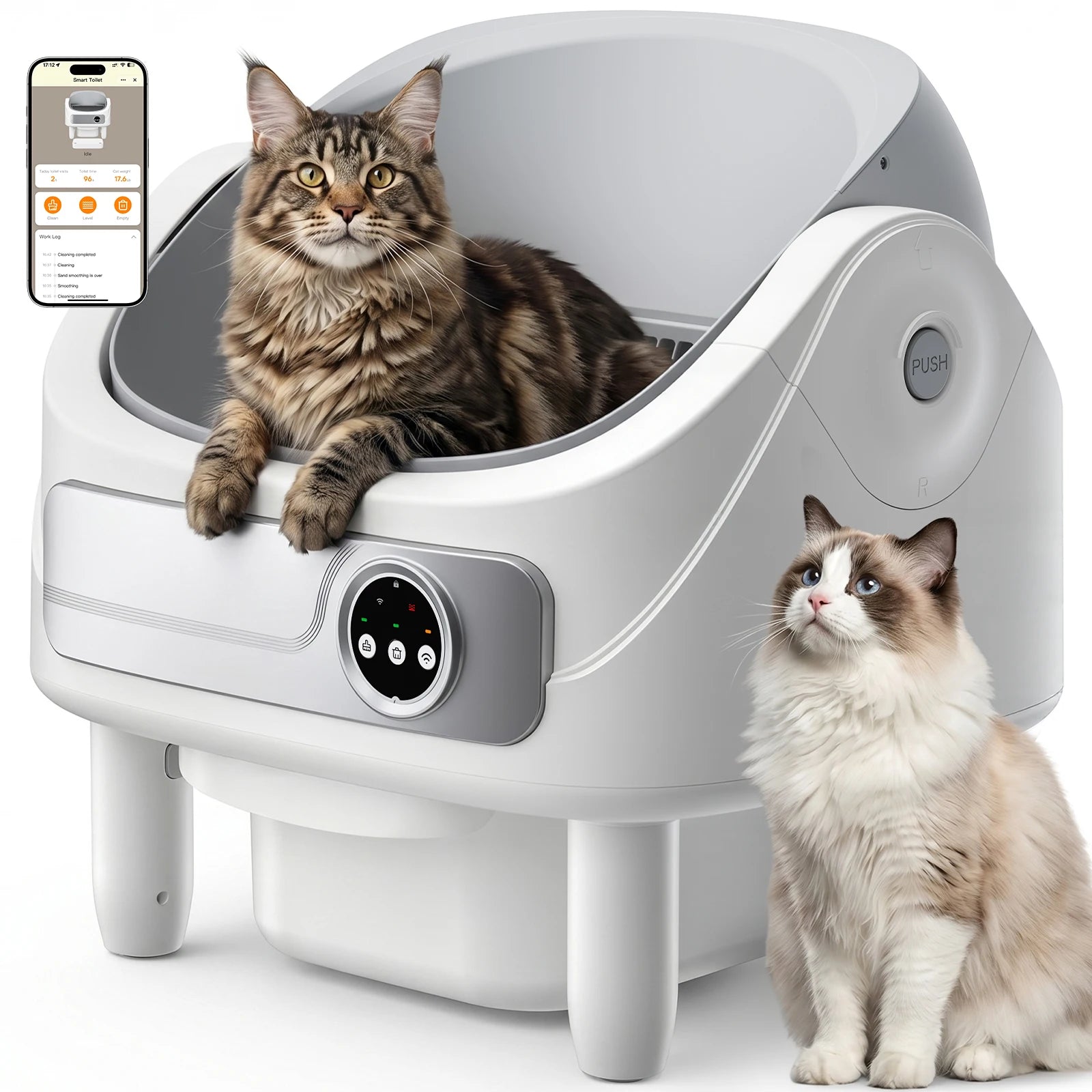 Lettiera Gatto Autopulente con Bio-Radar e Controllo App | Sistema Anti-Odori per Ambienti Freschi 0