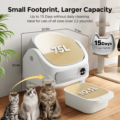 Lettiera Gatto Autopulente con Bio-Radar e Controllo App | Sistema Anti-Odori per Ambienti Freschi 5