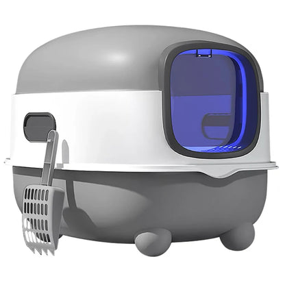 Lettiera Gatto Chiusa con Design a Cupola e Paletta Inclusa | Spazio Ampio per Comfort e Pulizia 0