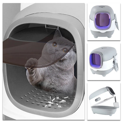 Lettiera Gatto Chiusa con Design a Cupola e Paletta Inclusa | Spazio Ampio per Comfort e Pulizia 2