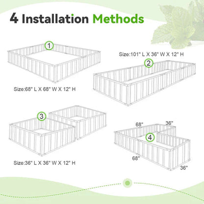 Raised Garden Bed with Ergonomic Design and Ample Space for Growing Flowers and Vegetables