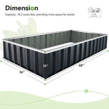 Raised Garden Bed with Ergonomic Design and Ample Space for Growing Flowers and Vegetables