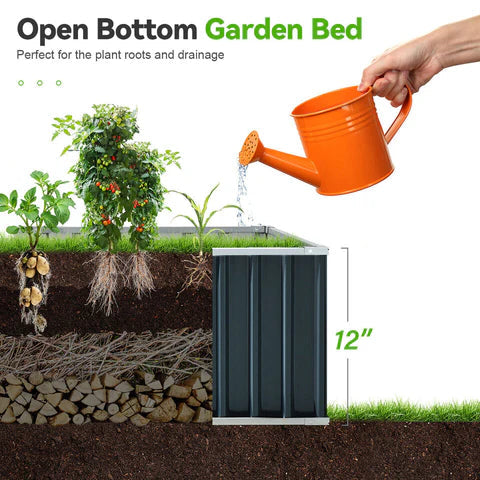 Raised Garden Bed with Ergonomic Design and Ample Space for Growing Flowers and Vegetables