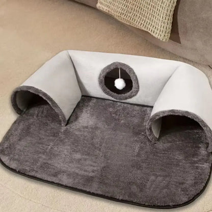 Letto per Gatti Tunnel Extra Large con Design Spazioso | Nido Confortevole per Gioco e Riposo 2