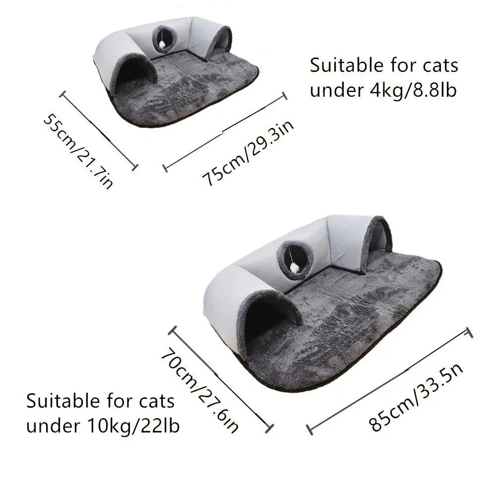 Letto per Gatti Tunnel Extra Large con Design Spazioso | Nido Confortevole per Gioco e Riposo 5