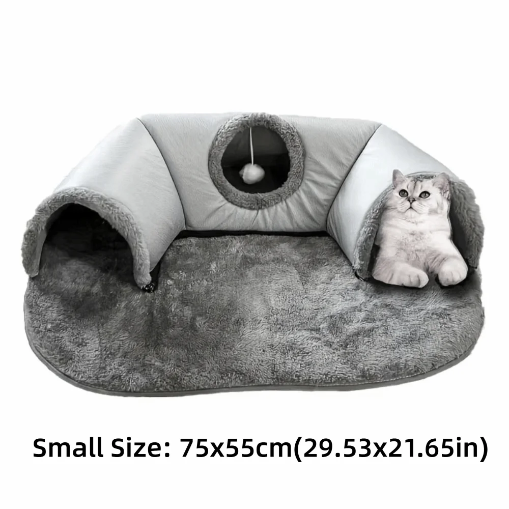 Letto per Gatti Tunnel Extra Large con Design Spazioso | Nido Confortevole per Gioco e Riposo 6