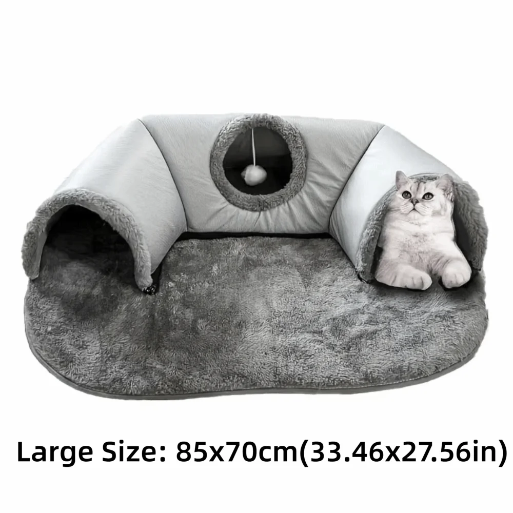 Letto per Gatti Tunnel Extra Large con Design Spazioso | Nido Confortevole per Gioco e Riposo 7