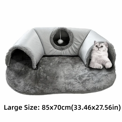 Letto per Gatti Tunnel Extra Large con Design Spazioso | Nido Confortevole per Gioco e Riposo 7