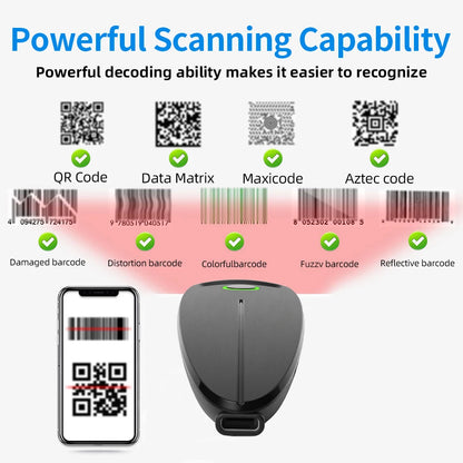 Lettore di Codici a Barre 2D | Lettore QR Code Portatile con Display OLED e Funzione di Archiviazione per Gestione Inventario Efficiente 5