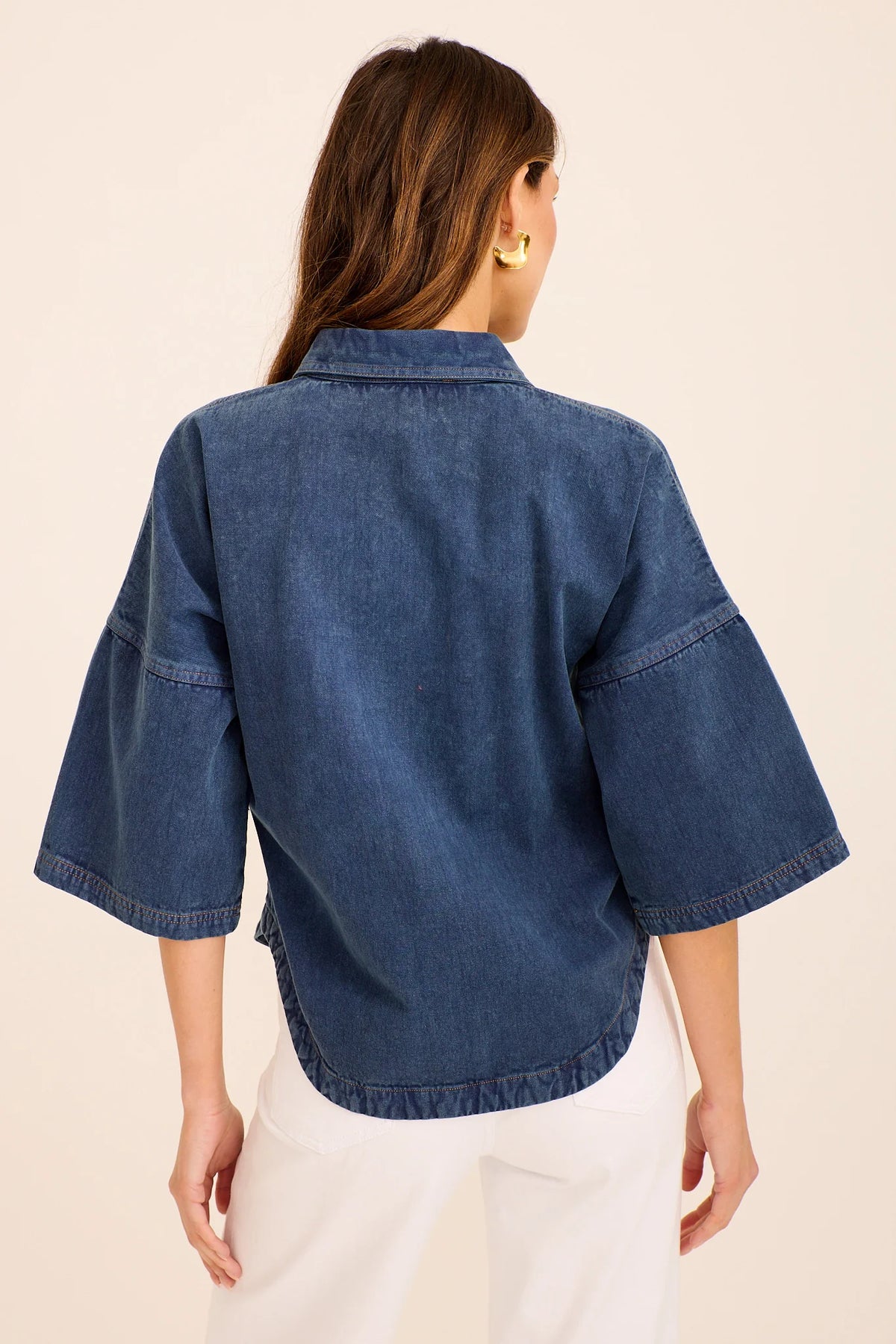 Liam | Elegante Camicia Uomo in Twill di Cotone Indigo 2