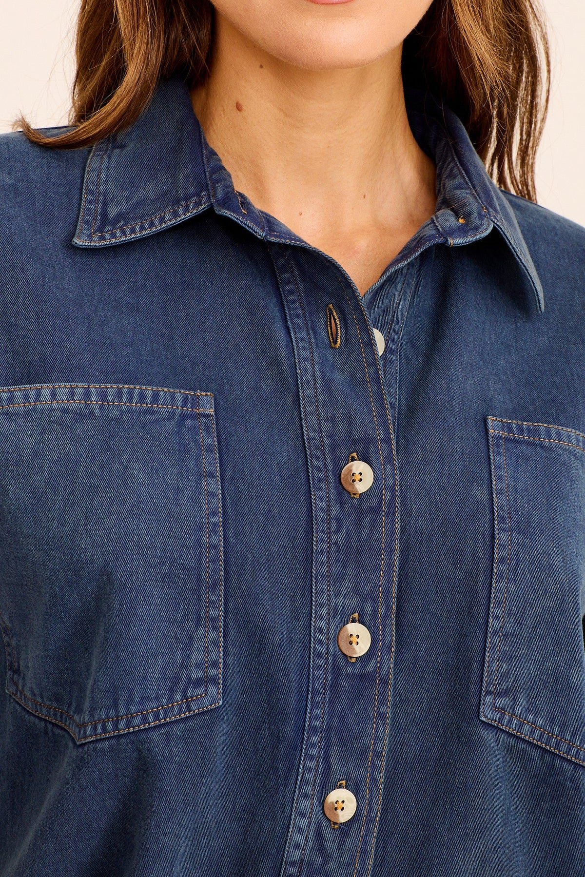 Liam | Elegante Camicia Uomo in Twill di Cotone Indigo 5