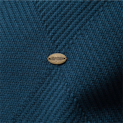 Liam | Elegante Cardigan Uomo in Cotone con Zip per Inverno 2