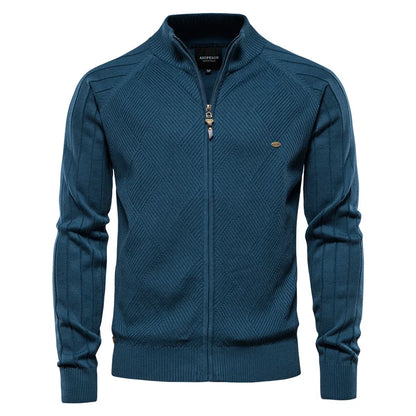Liam | Elegante Cardigan Uomo in Cotone con Zip per Inverno 6