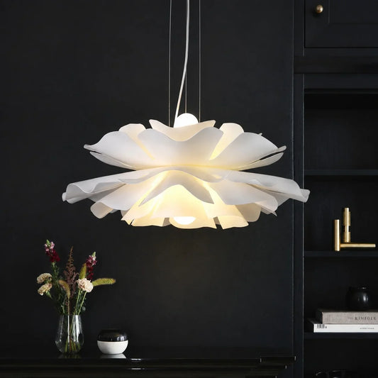 LotusGlow | Elegante Lampada a Sospensione Moderna in Vetro e Metallo 0