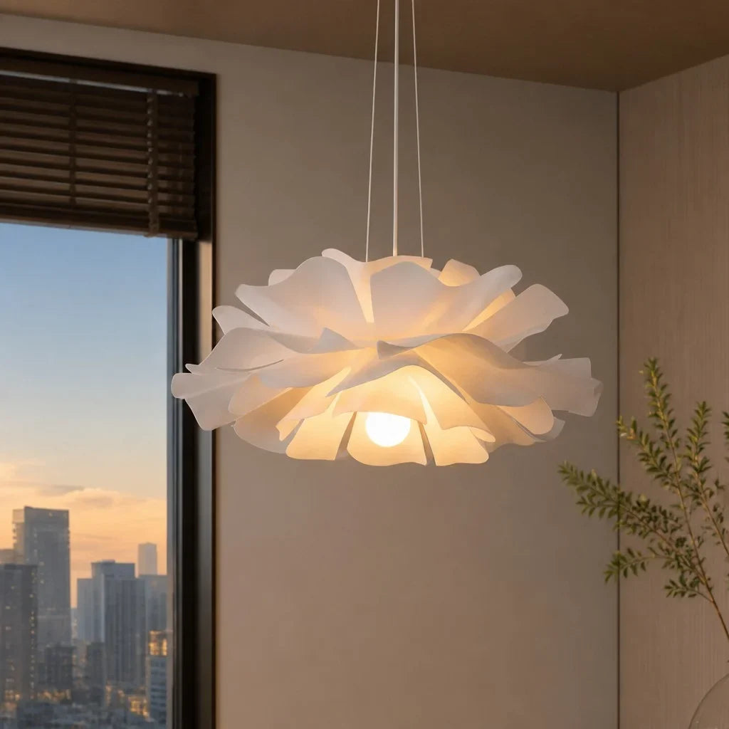 LotusGlow | Elegante Lampada a Sospensione Moderna in Vetro e Metallo 8
