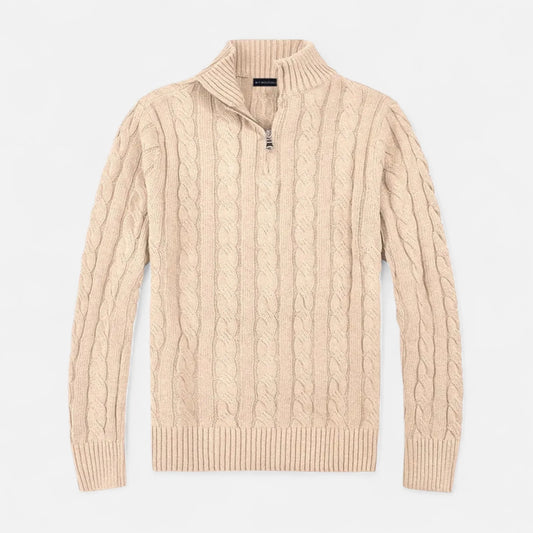 Luca | Elegante Maglione Uomo a Mezza Zip in Misto Lana 0