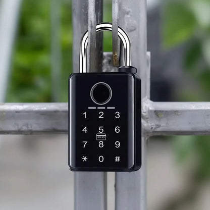 Lucchetto Intelligente | Lucchetto da Esterno con Sensore di Impronte Digitali | Design Robusto per Accesso Sicuro e Veloce 1