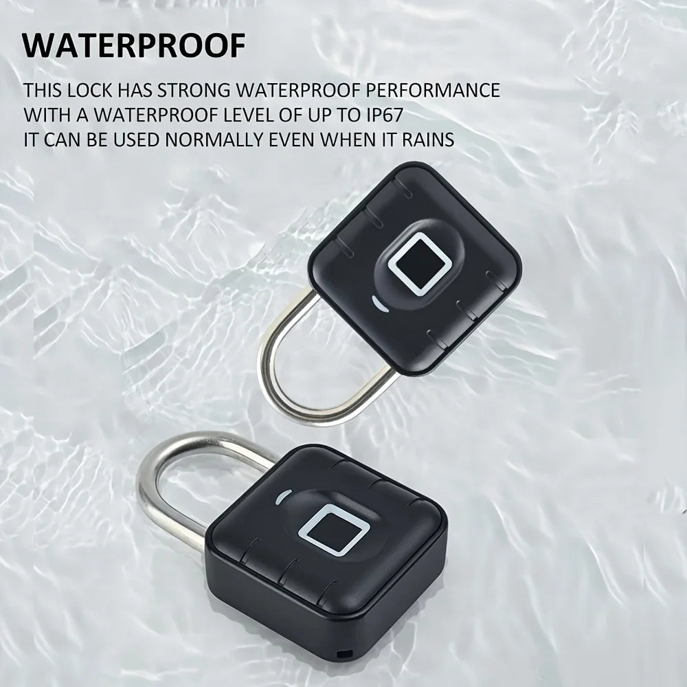 Lucchetto Smart | Lucchetto Impermeabile con Impronte Digitali Ricaricabile USB | Sicurezza Senza Chiave per Uso Esterno 5