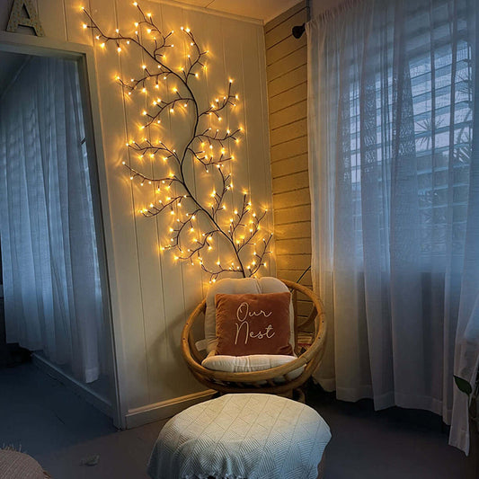 Luce Incantata | Albero Scintillante con Design Naturale e Luce Calmante | Elegante Lampada per Atmosfera Rilassante 0