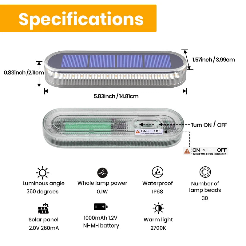 Garden Solar Lights | IP68 Waterproof LED Lamps with Automatic On/Off | Efficient Lighting for Yards and Pathways