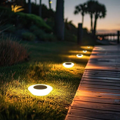 Solar Garden Lights | Rust-Resistant Ground Lamps with 14 LEDs | Automatic Lighting for Safety and Comfort