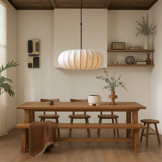 LumaSilk | Elegante Lampada a Sospensione in Tessuto per Illuminazione Moderna 0