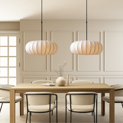 LumaSilk | Elegante Lampada a Sospensione in Tessuto per Illuminazione Moderna 1