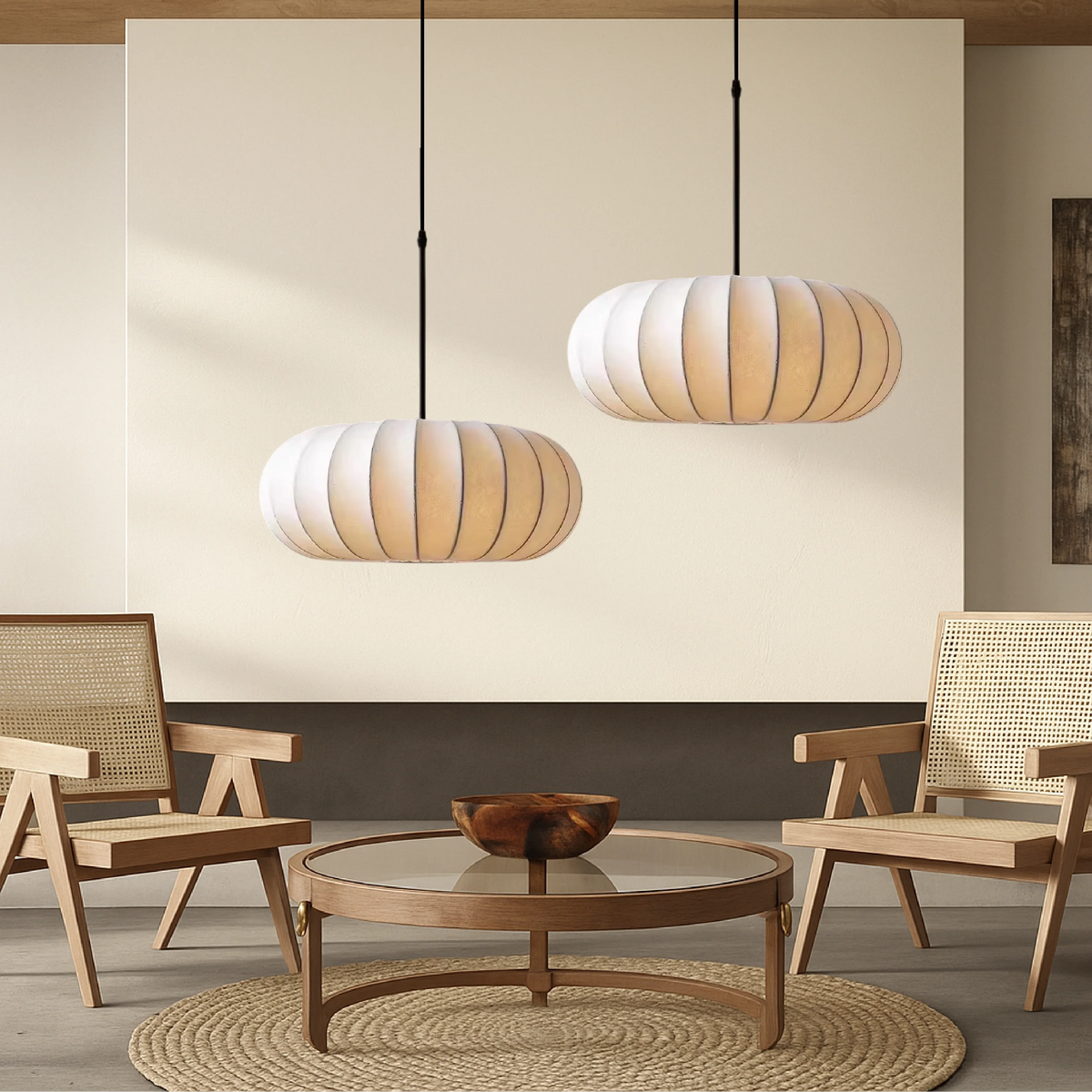 LumaSilk | Elegante Lampada a Sospensione in Tessuto per Illuminazione Moderna 2