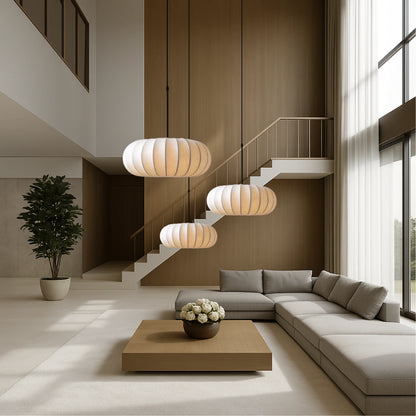 LumaSilk | Elegante Lampada a Sospensione in Tessuto per Illuminazione Moderna 6