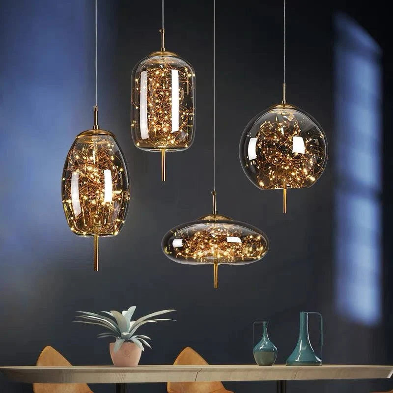 Luminara | Elegante Plafoniera LED Soffitto in Vetro Regolabile 12
