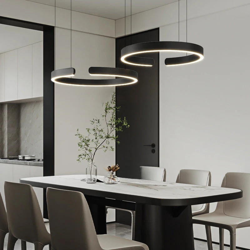 LumoRing | Elegante Moderna Lampada LED Sospesa per Interni 4