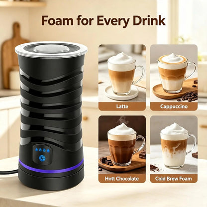 Macchina per Schiuma Latte Elettrica 4 in 1 con Spegnimento Automatico | Design Silenzioso per Cappuccini e Cioccolate Calde 3