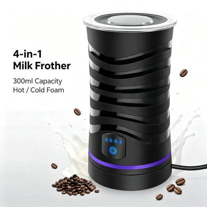 Macchina per Schiuma Latte Elettrica 4 in 1 con Spegnimento Automatico | Design Silenzioso per Cappuccini e Cioccolate Calde 6