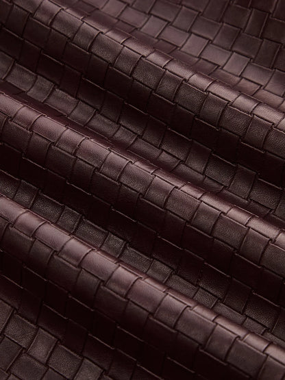 Marco | Elegante Bomber Pelle Uomo In Ecopelle Intrecciata 5