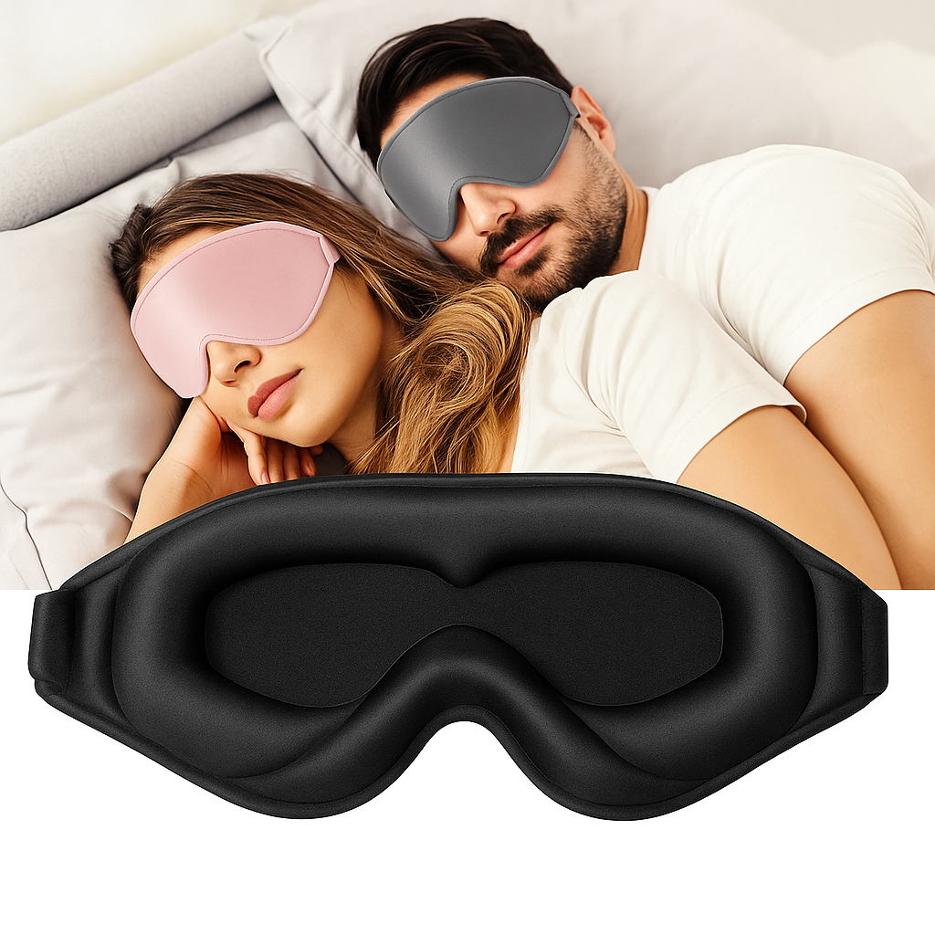 Maschera per Dormire 3D in Memory Foam con Oscuramento Totale | Comfort Ideale per un Sonno Ristoratore 0