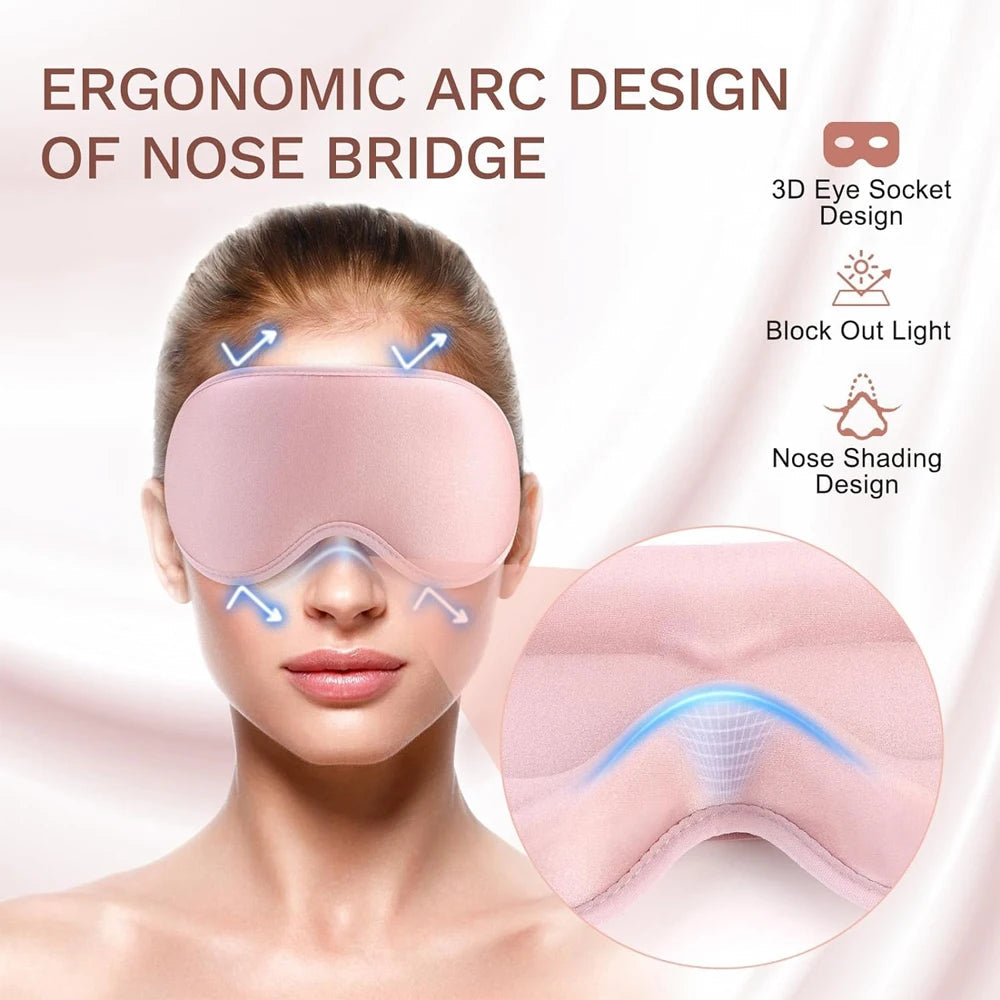 Maschera per Dormire 3D in Memory Foam con Oscuramento Totale | Comfort Ideale per un Sonno Ristoratore 2