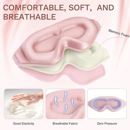 Maschera per Dormire 3D in Memory Foam con Oscuramento Totale | Comfort Ideale per un Sonno Ristoratore 5